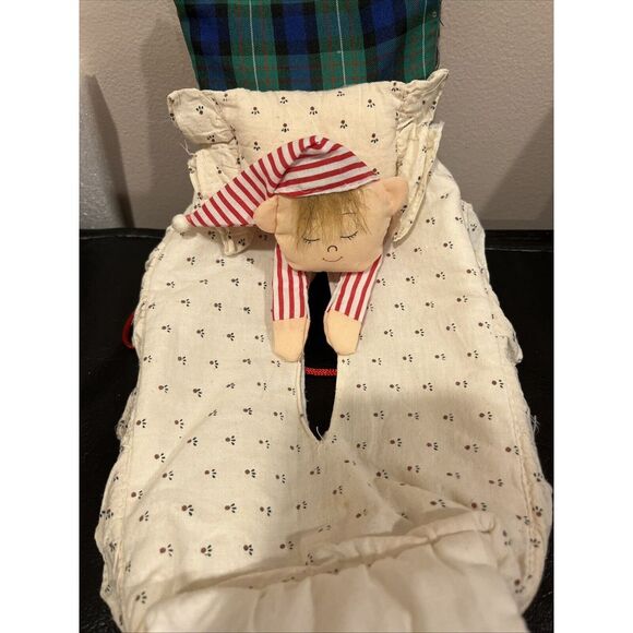 Vintage 80's Elf Christmas Tissue Box Cover Rectangle - Picture 5 of 6